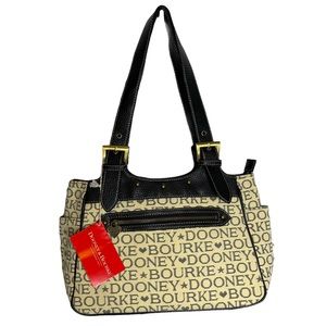 Dooney & Bourke | Y2K Signature Canvas Print Small Soft Satchel Shoulder Bag NWT